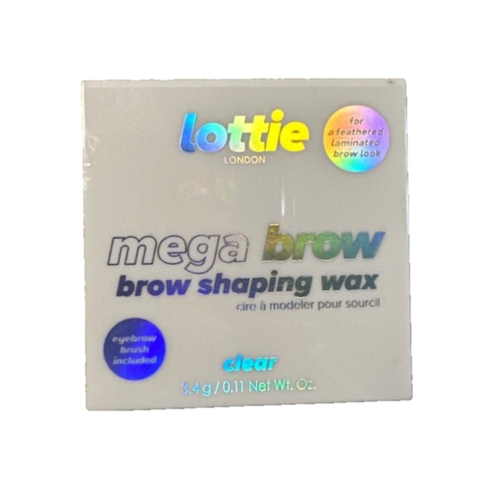 Lottie London Mega Brow Enhancer Brow Shaping Gel Wax & Brush Clear New unopened